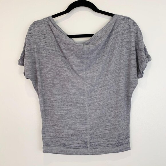 NWT Free People Astrid Textured Grey T-Shirt XS - Picture 4 of 8